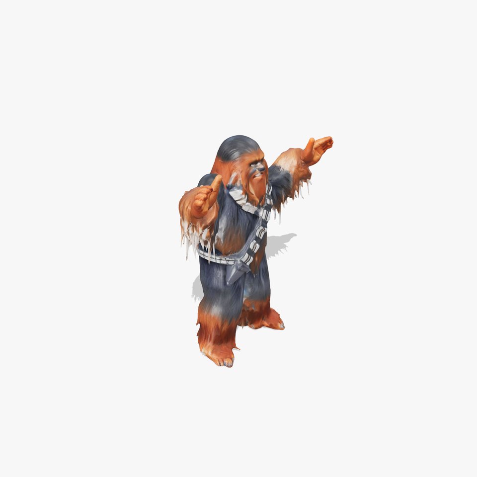 Furry Warrior Character Model Rigged and Animated